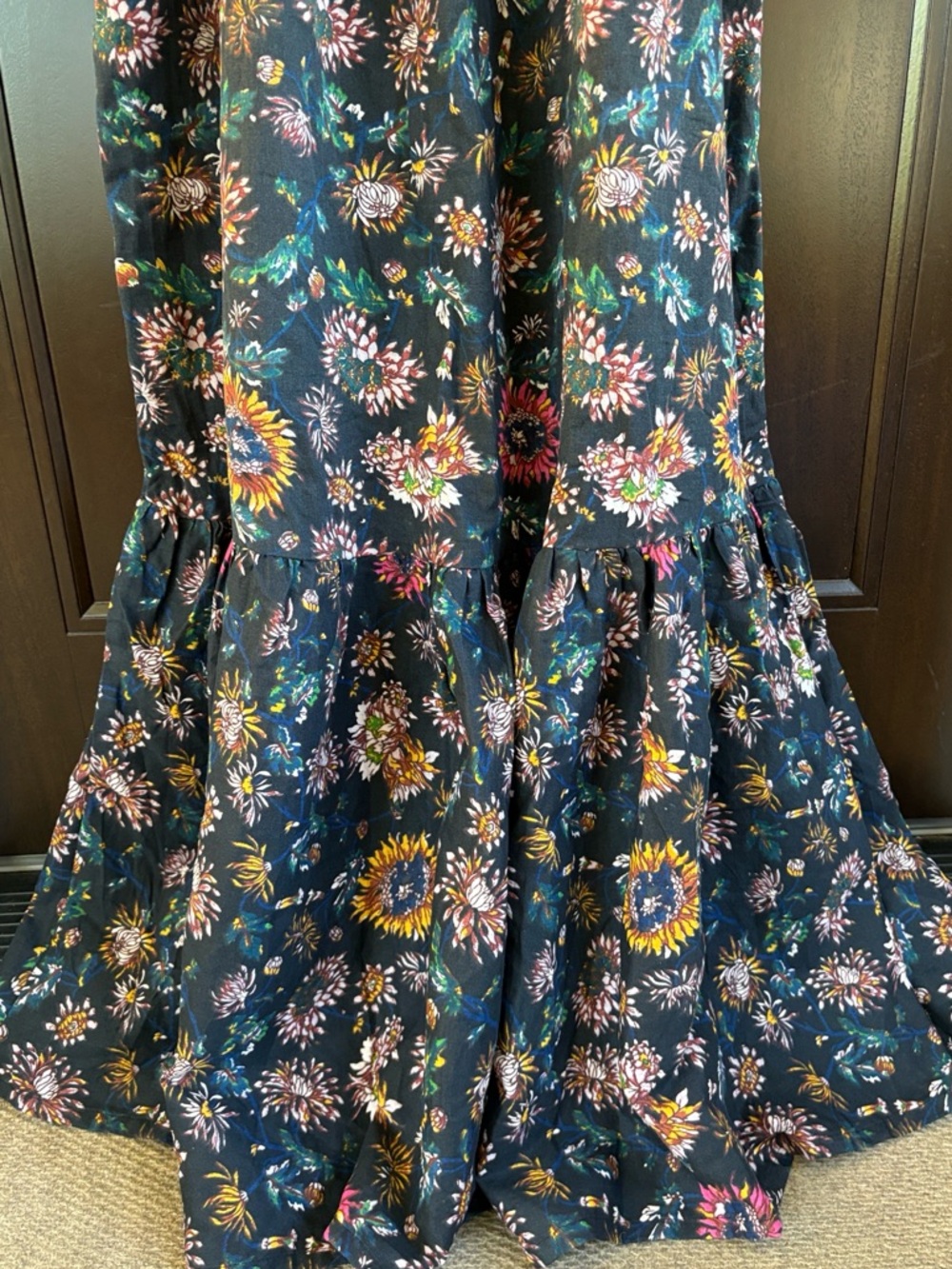 EUC NATURAL LIFE Journey Black Floral Maxi Sundress Size Small - Picture 5 of 9